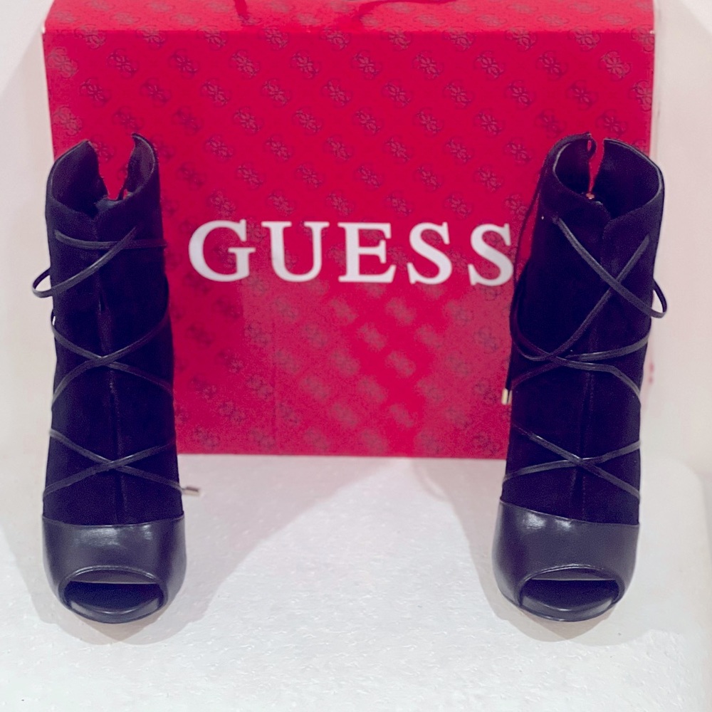 Black GUESS Ayana ankle boots